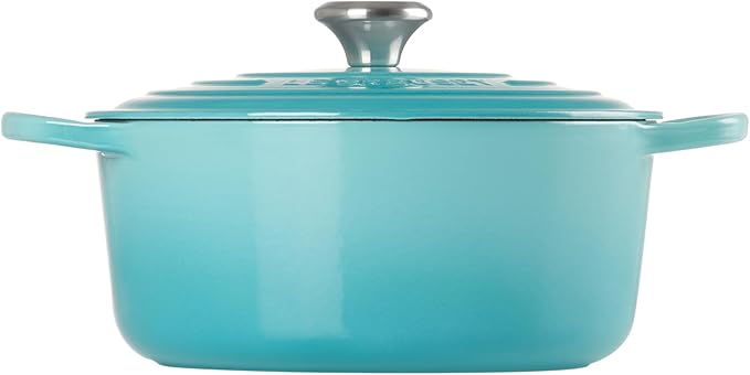 Le Creuset Enameled Cast Iron Signature Round Dutch Oven, 5.5 qt., Caribbean