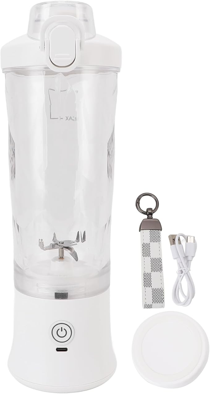 Yosoo Portable Blender 600ml 18000RPM USB C Rechargeable Electric Fruit Juice Blender Smoothie Maker with Stainless Steel Blades RGB Light for Travel Gym Home