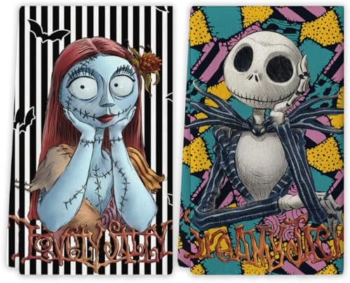Halloween Kitchen Towels Dish Towels Gothic Decor Day of The Dead Halloween Decorations for Home Party