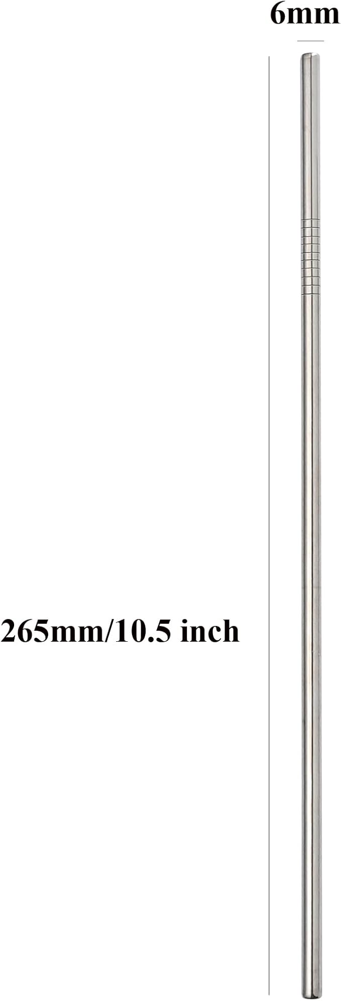 200Pack Reusable Metal Straight Straw In Bulk,Ultra Long 10.5" Reusable Stainless Steel Straight Straws for 30 oz & 20 oz Tumblers Yeti Water Bottle.Dishwasher Safe(10.5" - Silver, 200pcs - Straight)