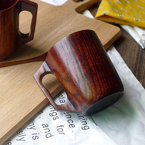 12 oz Handmade Wooden Coffee Mug Wood Outdoor Cool Man Cups Unique Camping Guys Tankard Vintage Beer Mugs Stein for Men Gift Unusual Rustic Coffee Tea Cup Fancy Manly Viking Mug
