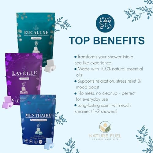 Eucalyptus Shower Steamers - 7 Pack Shower Tablets Aromatherapy for Sinus and Tension Support - Gifts for Women & Men - Eucalyptus for Shower, Shower Accessories & at Home Spa Essentials