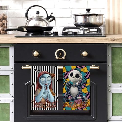 Halloween Kitchen Towels Dish Towels Gothic Decor Day of The Dead Halloween Decorations for Home Party