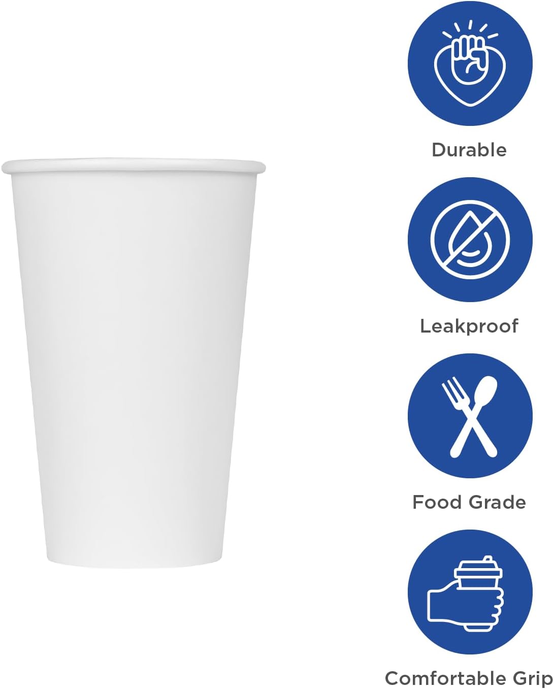 Karat 4oz Paper Espresso Coffee Cup, 1000 Count, Disposable Mouthwash Cup, Hot and Cold Drinks, White (C-K504W)