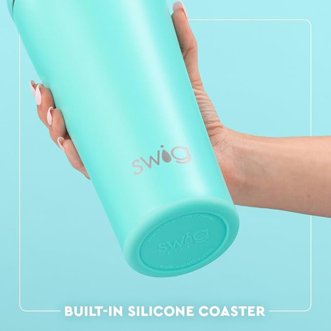 Swig Life 32oz Straw Tumbler, Travel Coffee Tumbler with Lid, Cup Holder Friendly Travel Coffee Mug, Stainless Steel, 32 oz Reusable Insulated Coffee Mug (Saturdays In Knoxville)