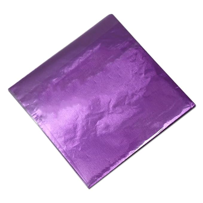 PABCK 500 Pcs 5 Colors Chocolate Candy Wrappers Aluminium Foil Wrapping Papers Square Sweets Lolly Paper Food Tin Foil Wrapper for Candy Packaging Decoration (3.15x3.15 inches)