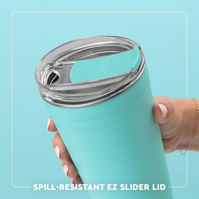 Swig Life 24oz Party Cup, Stackable Insulated Travel Coffee Tumbler with EZ Slider Lid, Cup Holder Friendly, Stainless Steel 24 oz Tumbler, Reusable Coffee Mug (Errbody Boat)