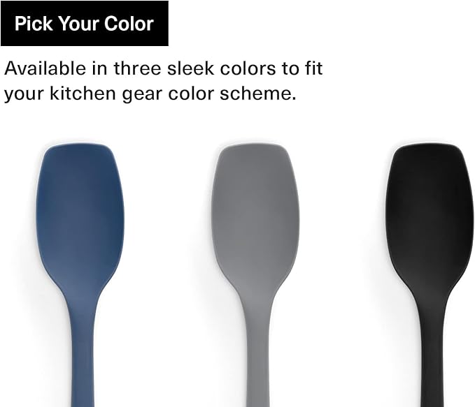 Misen Spoontula - Dishwasher Safe, Heat resistance, Nonstick Safe - Professional-Grade Versatile Kitchen Tool for Stirring, Spponging, Folding and Flipping - 4 Tools in One - Built to Last - Blue