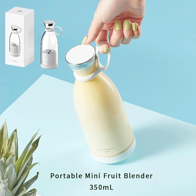 Portable Blender for Smoothies, Personal Small Smoothie Blender with 11.83 Oz/350ml for Shakes and Smoothies, Durable Stainless Steel Blades, Magnetic Charging, Convenient (Pink + Portable Cover)
