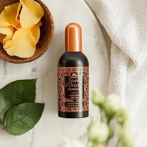 Tesori d'Oriente Hammam Flower Perfumes for Women, Eau De Toilette, Women’s Fragrances, Elegant Aroma Composition with Blend of Rare & Precious Oil100ml 3.38fl.oz [Italian Import]