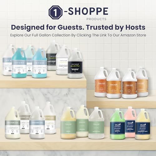 1-Shoppe Terra Pure Eco Botanics Natural Conditioner with Raw Honey & White Tea | Gallon Jug Bulk Toiletries for Airbnb, Vacation Rentals, and Home Bathroom | Refill For Soap Dispensers