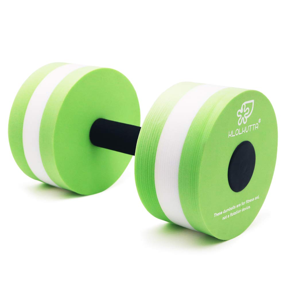 KLOLKUTTA Aquatic Dumbells, 2PCS Water Aerobic Exercise Foam Dumbbell Pool Resistance,Water Aqua Fitness Barbells Hand Bar Exercises Equipment for Weight Loss
