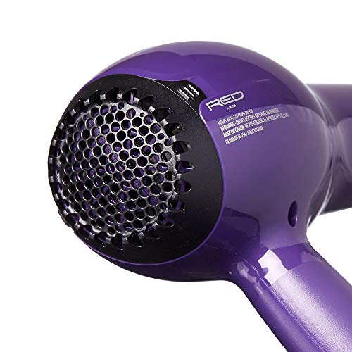 RED by Kiss Titanium 2300 Detangler Dryer 4X Faster Straightening 3 Bonus Titanium Detangler Pik Included (Hair Dryer)