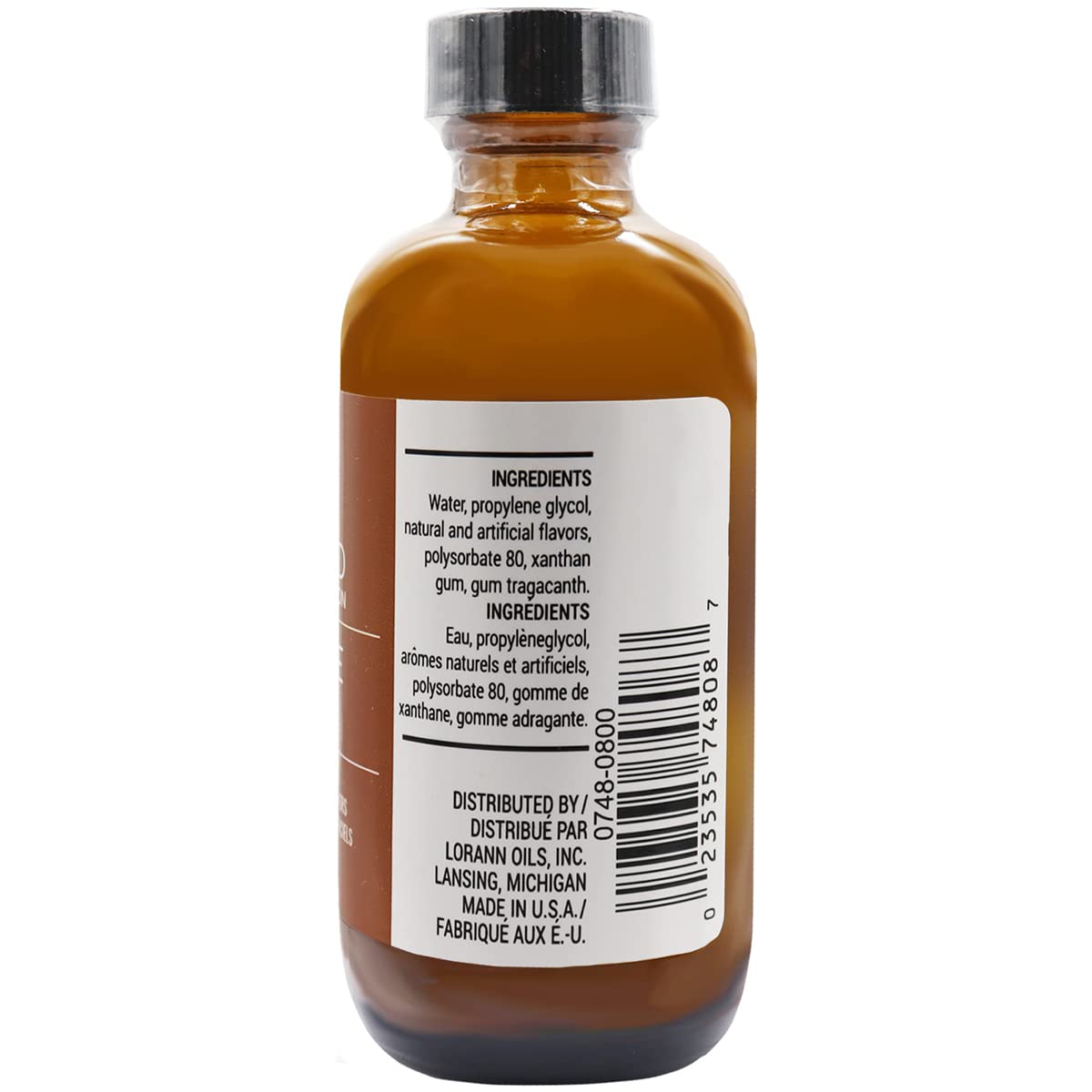 LorAnn Oils Almond Bakery Emulsion: True Essence, Ideal for Boosting Fruit Tones in Cakes, Cookies & Desserts, Gluten-Free, Keto-Friendly, Extract Substitute Essential for Your Kitchen, 4 Oz