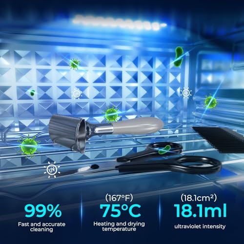 UV Light Nail Tool Cleaning Machine - Dry Heat Cabinet UV Light Cleaner, Manicure Tool Cleaner Cabinet, Barber Salon Tools, 6L 110V 160W White