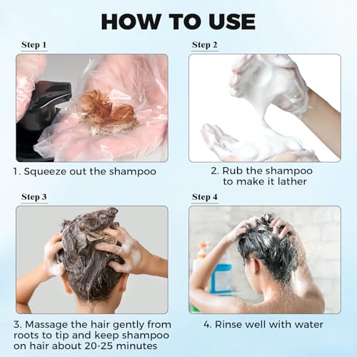 JUANCHI Black Hair Dye Shampoo 3 in1, Black Shampoo Hair Dye for Gray Coverage, Natural Hair Color for Women Men, Herbal Formula, Ammonia-free, Lasts 30 Days, 500ml (16.90 oz)