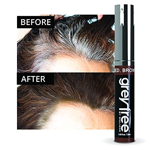 Root touch up hair mascara temporary cover conceal gray roots hair lines eyebrows mens mustache and beards Medium-Brown