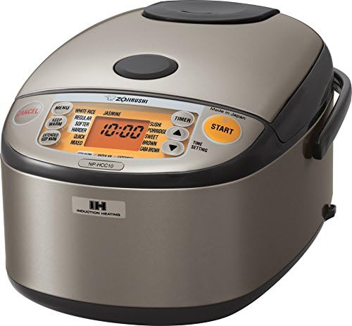 Zojirushi CV-JAC50XB, VE Hybrid Water Boiler & Warmer, 5.0 Liter, Stainless Black, Made in Japan & NP-HCC10XH Induction Heating System Rice Cooker and Warmer, 1 L, Stainless Dark Gray