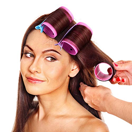 54-Piece Multicolor Magnetic Rollers Set with Hair Rollers, Duck Teeth Bows, and Hair Clips - Hairdressing Curlers Tools for Men, Kids, and Women
