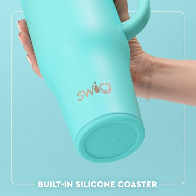 Swig Life 40oz Mega Mug, 40 oz Tumbler with Handle and Straw, Cup Holder Friendly, Dishwasher Safe, Extra Large Insulated Tumbler, Stainless Steel (Dreamsicle)