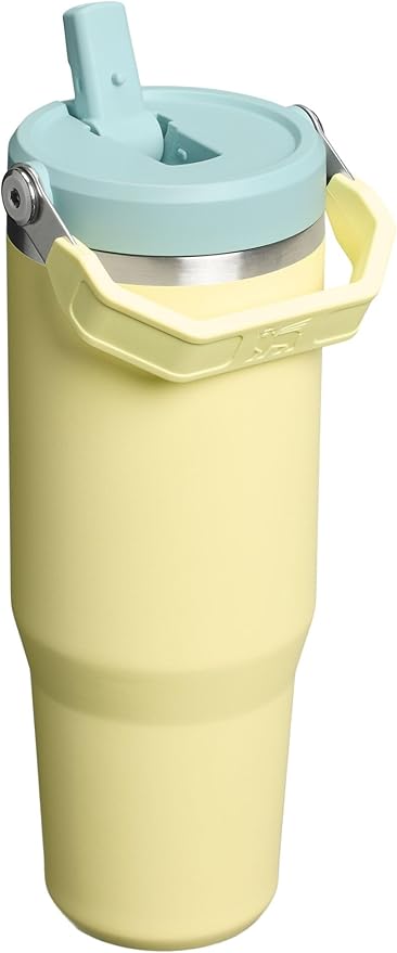 Stanley IceFlow 2.0 Flip Straw Tumbler with Handle 30 oz | Twist On Lid and Flip Up Straw | Leak Resistant Water Bottle | Insulated Stainless Steel | BPA-Free | Pomelo