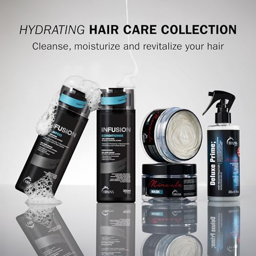 TRUSS Infusion Hair Shampoo - Cleansing Shampoo for Dry Hair Repair, Hydration and Protection - 100% Vegan, Color-Safe Formula with Anti-Aging Benefits (300 ml)