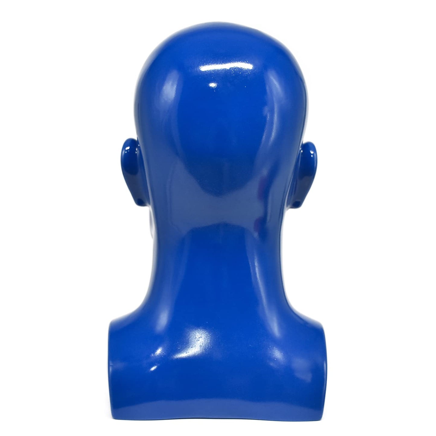 FanLin Male Mannequin Head Professional Manikin Head for Display Wigs Hats Headphone Mask Sunglasses Jewelry and Scravat Display Stand (Bright Blue)