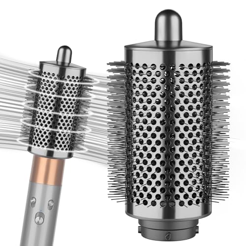 Upgraded Large Round Brush Attachment for Dyson Air wrap Jumbo Bigger Oval Round Volumizing Brush for Dyson Airwrap Accessories, Gray