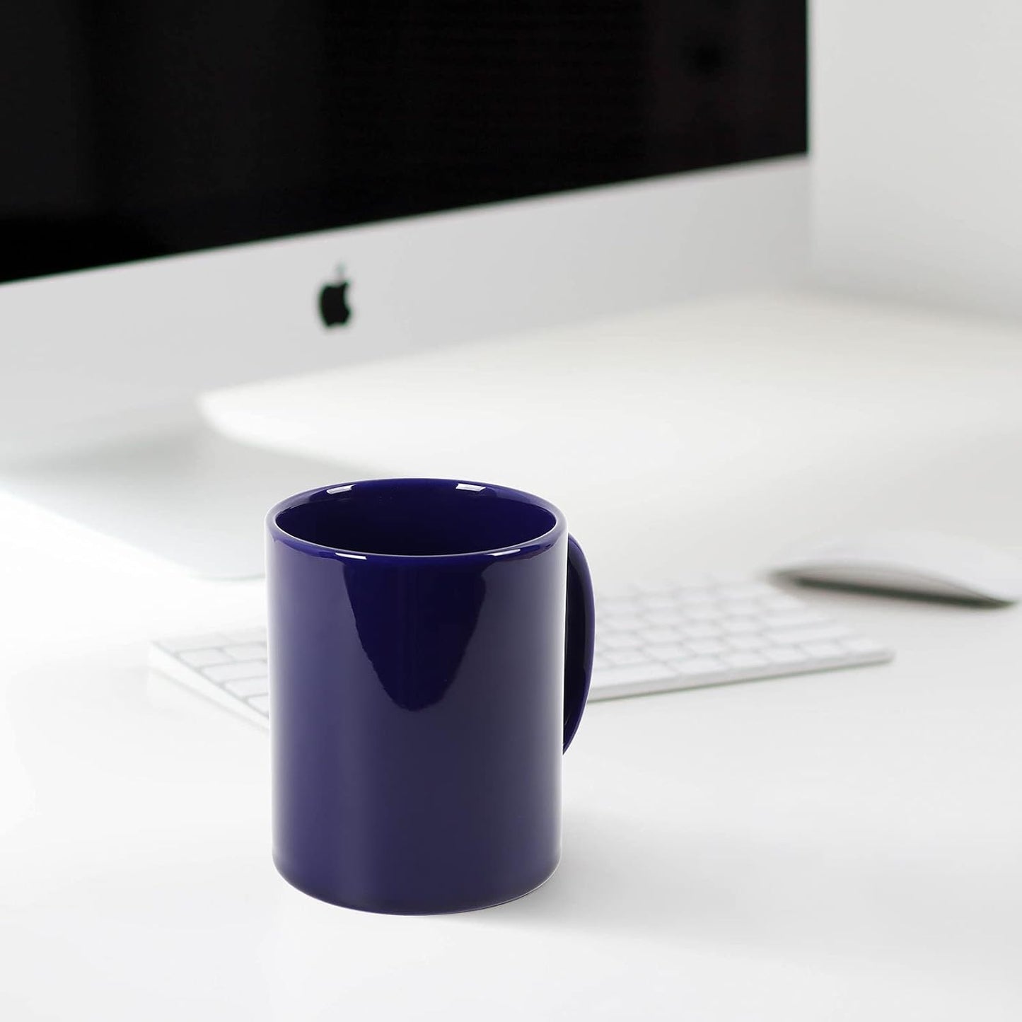 Large Coffee Mugs, 22 OZ(650ml) Extra Coffee Mug Set of 2, Smooth Ceramic Boss Cups, Big Capacity and Large Handle, for Dad Men, Blue