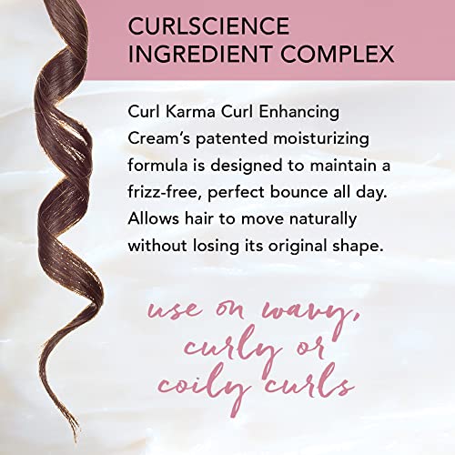 Curl Karma, Curl Enhancing Cream, 6 Fl Oz | Defining & Moisturizing Crème | Fights Frizz, Adds Bounce & Shape | All Day Control
