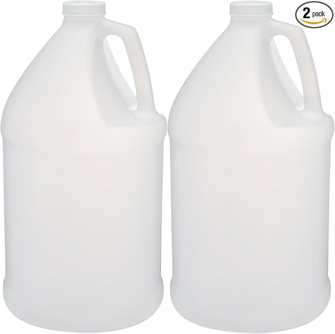 Rani Containers | 1 Gallon HDPE Plastic Jug with Reshipper Box & Child-Resistant Caps | Home & Commercial Use, Containers for Water, Sauces, Food, Soaps, Detergents, Liquids | Made in USA - Pack of 2