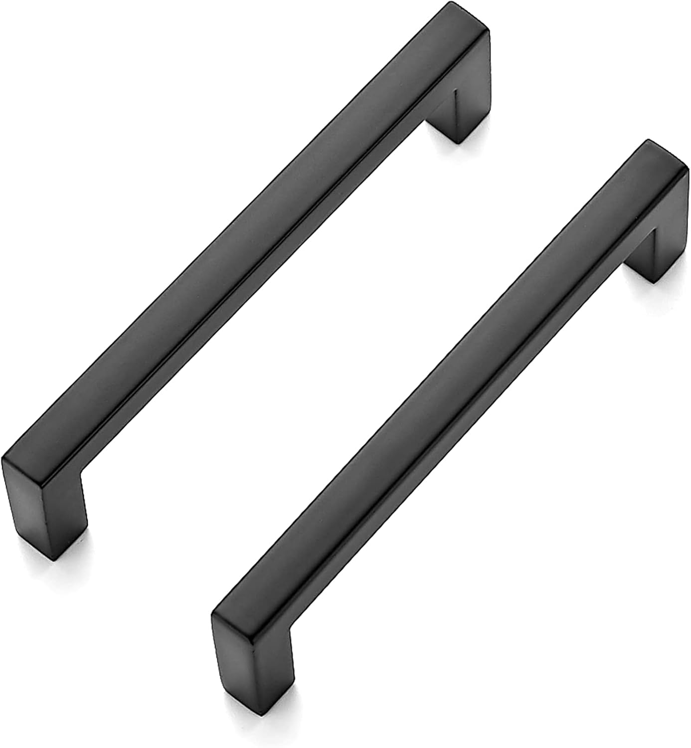 Ravinte 25 Pack Solid 3-3/4 Inch Center to Center Slim Square Bar Drawer Handles Cabinet Hardware - Matte Black Kitchen Pulls