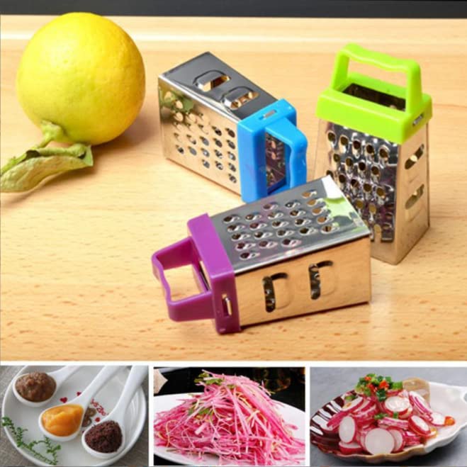 Mini Grater, Stainless Steel Cheese Ginger Vegetable Spices Small Grater for Kitchen (White)