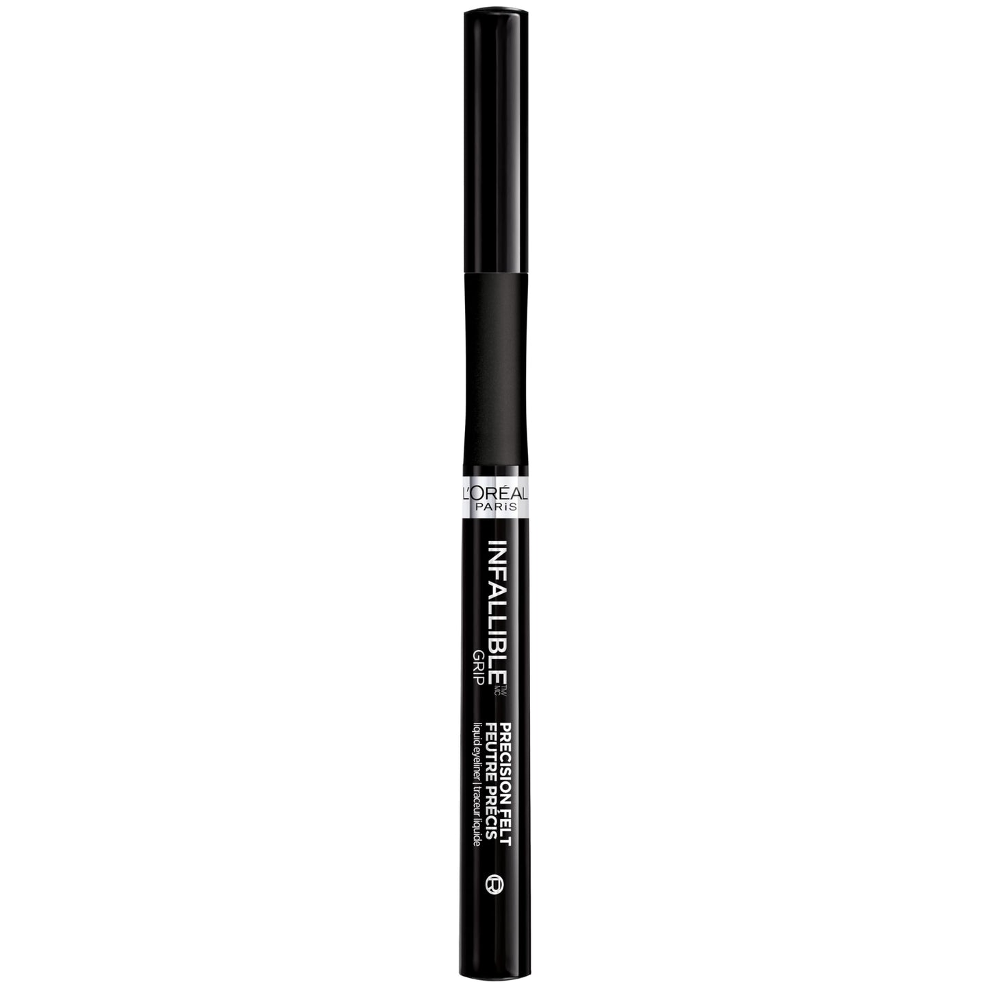L'Oreal Paris Cosmetics Infallible Grip Precision Felt Eyeliner, Smudge Resistant, Long Lasting Waterproof Eyeliner, Black, Black, 0.03 fl oz