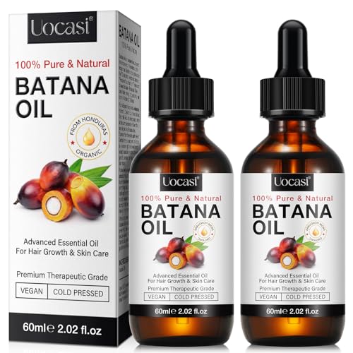 Batana Oil for Hair Growth - 2 Pack, Raw Unrefined Batana Oil,100% Pure Natural Stimulation for Hair Growth, Thickens Strands, Prevent Dry Hair & Hair Loss, 4.04 Oz