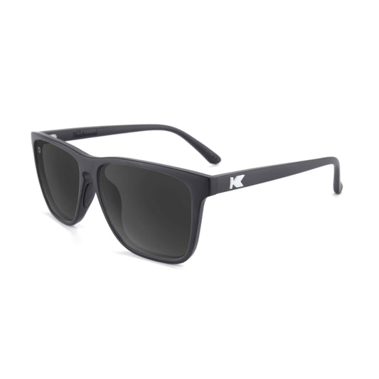 Knockaround Fast Lanes Sport - Polarized Sunglasses For Running & Fitness (Matte Black Frame/Black Smoke Lenses)