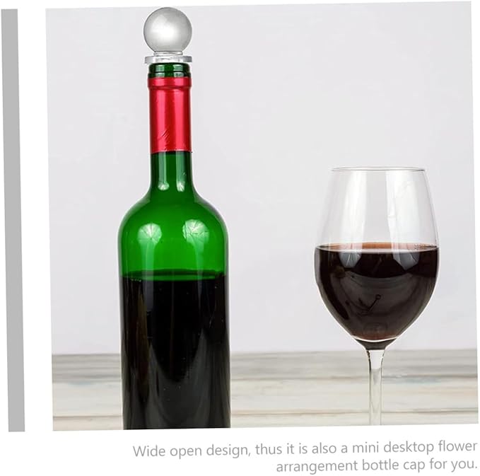 Zerodeko 24pcs Glass Ball Bottle Stoppers Multi-purpose Wine and Aroma Container Caps Convenient Portable Sealers for Perfume and Beverage Bottles