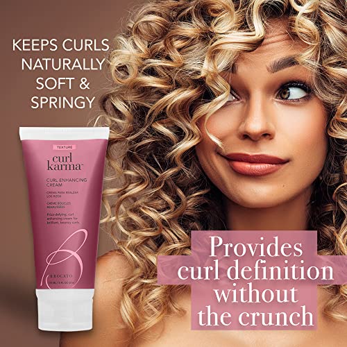 Curl Karma, Curl Enhancing Cream, 6 Fl Oz | Defining & Moisturizing Crème | Fights Frizz, Adds Bounce & Shape | All Day Control