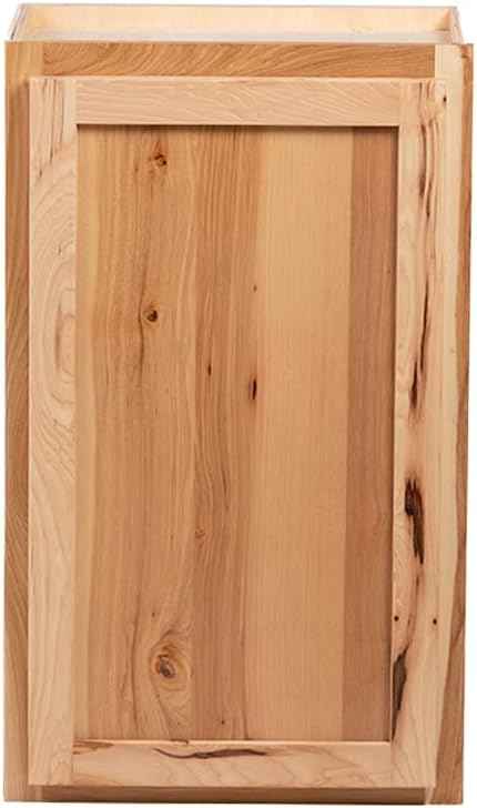 Quicklock RTA (Ready-to-Assemble) 42" Tall Wall Kitchen Cabinets - Shaker Style | 100% Hardwood | Made in America | Soft Close Hardware (Rustic Hickory, 12" D x 12" W x 42" H)