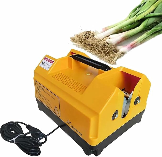Electric Garlic Root Stem Cutter, Double Head Garlic Top Tails Remover Machine, Cut Beard and Roots