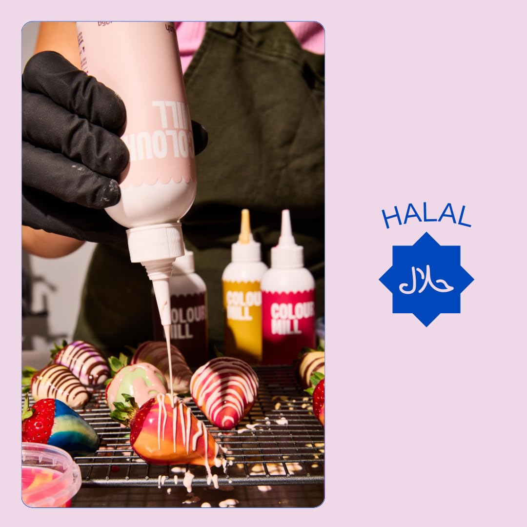 Colour Mill Chocolate Drip Easy-Melt Drizzle for Desserts, 125 Grams Dusk