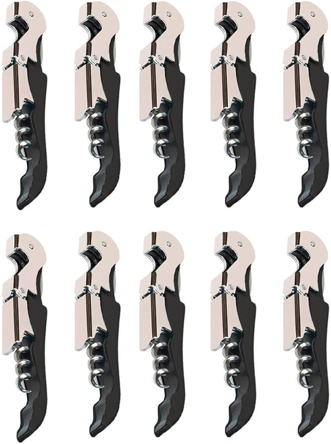 Professional Waiter Corkscrew Wine Openers Set, Heavy Duty Stainless Steel Hinges Wine Key for Restaurant Waiters, Sommelier, Bartenders