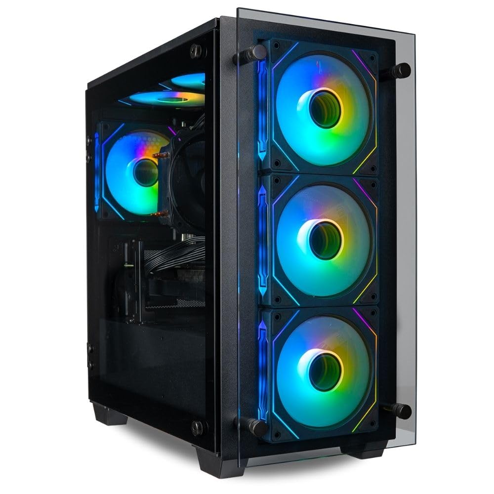 Empowered PC Stratos Micro Gaming Desktop - AMD Ryzen 7 5700G, 32GB DDR4 RAM, 1TB NVMe SSD, Integrated Radeon Graphics, WiFi, Windows 11 Pro - Business Professional Student Computer