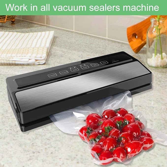 O2frepak 100 Gallon Size 11" x 16" 4mil Thick Vacuum Sealer Bags with BPA Free and Puncture Prevention,Vacuum Seal Freezer Bags,Great for Sous Vide Vaccume Sealer PreCut Bags