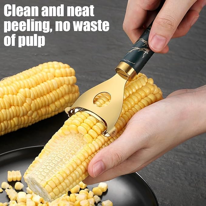 Latest Corn Peeler | Long-Handle Stainless Steel Kernel Remover | Fast, Labor-Saving & Safe | Easy-Clean Tool for Home, Restaurants & BBQs (CK-B(1Pcs))