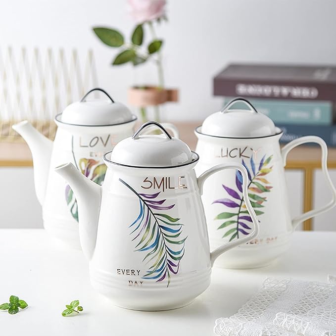 GRFIT Carafe Ceramic Cold Kettle with Handle Large Capacity Filter Teapot Teapot Home High Temperature Resistant Pitcher with Lid (170g) Water Pitcher (Color : D)