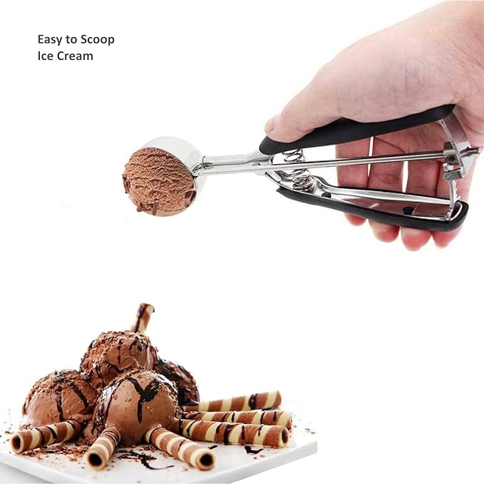 Cookie Scoop, Ice Cream Scoop, 2.5Tbsp/42ml/1.4 oz Cookie Scoops for Baking, 18/8 Stainless Steel Cookie Scooper for Baking, Cookie Dough Scoop, Ice Cream Scooper with Trigger Release (#24)