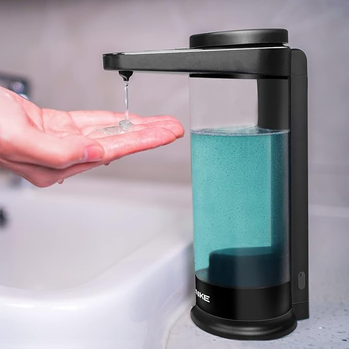 AIKE 17oz. Touch-Free Rechargeable Automatic Liquid Soap Dispenser for Kitchen Dish Soap
