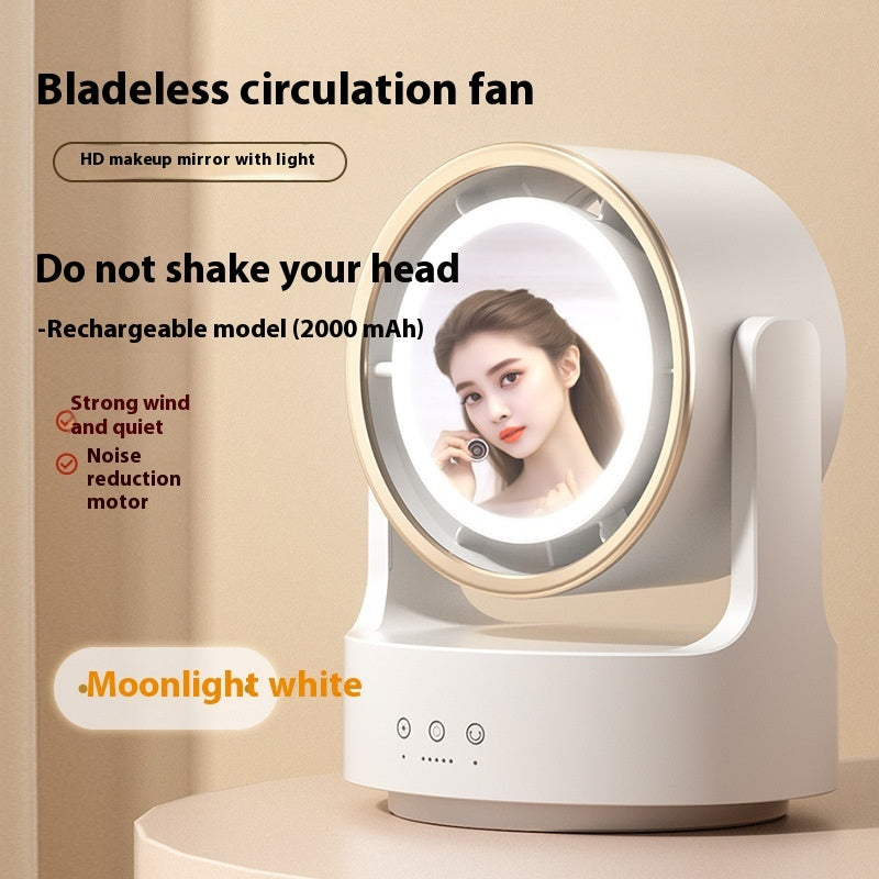 Desktop Rotatable Mirror Fill Light Fan