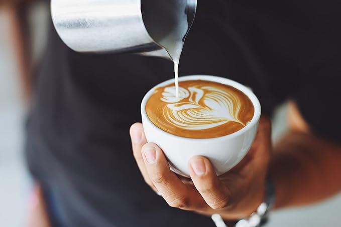 VIA CREMA Stainless Steel Milk Frother Jug for Coffee Machine Milk Frothing Pitcher 350 ml